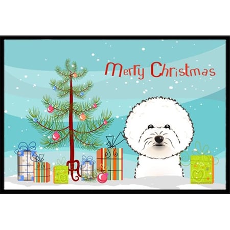 Carolines Treasures Carolines Treasures BB1589JMAT Christmas Tree & Bichon Frise Indoor or Outdoor Mat; 24 x 36 BB1589JMAT